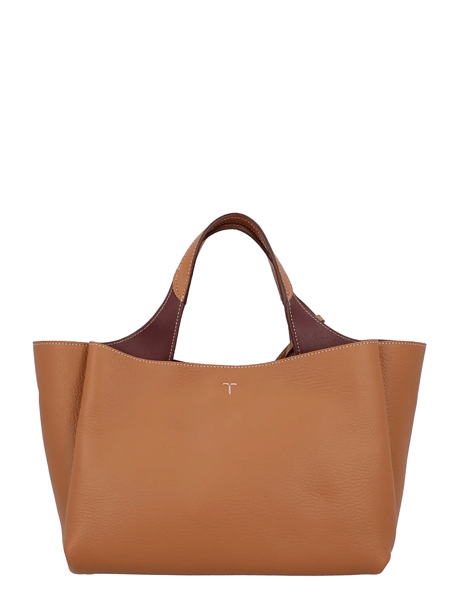 Tod's - Mini Leather Tote Bag - tote bags - brown - 2