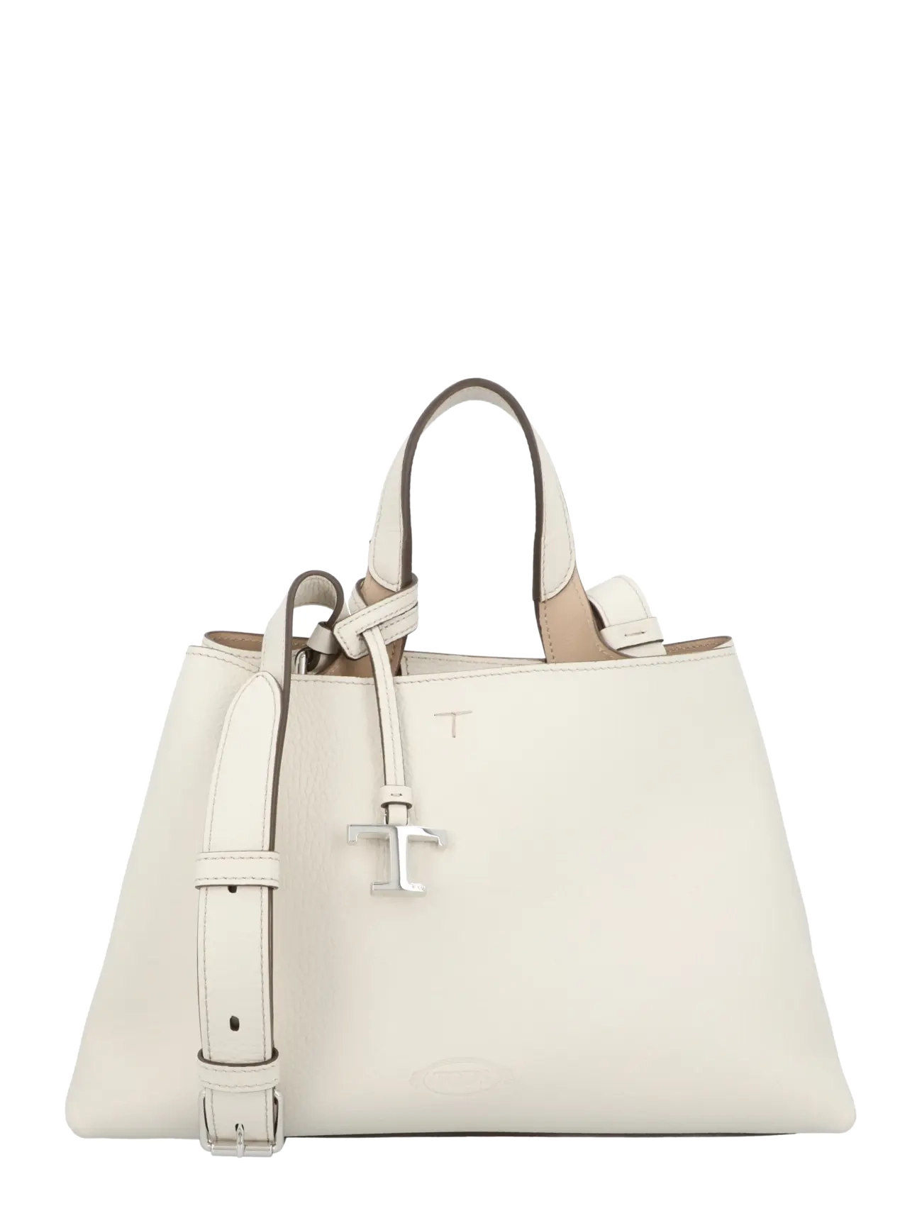 Tod's Logo Printed Small Tote Bag, Kvinder, Lille Tote Taske, Hvid, Str: ONE SIZE