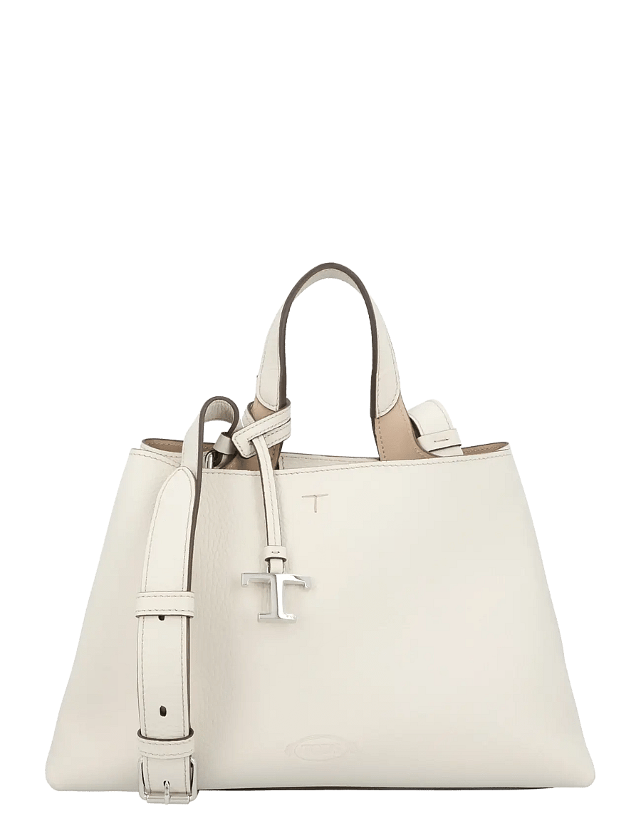 Tod's - Logo Printed Small Tote Bag - konfirmation - white - 0