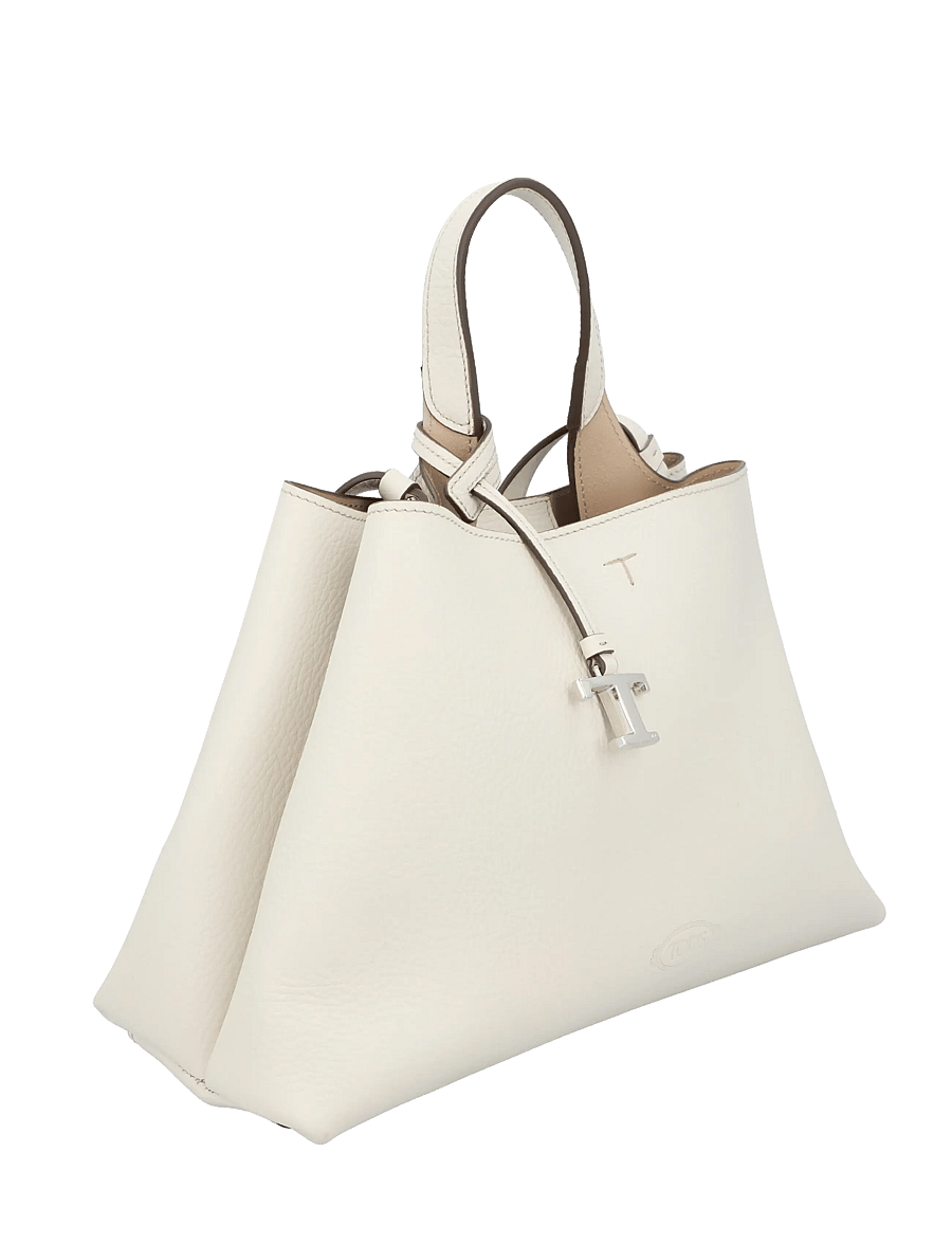 Tod's - Logo Printed Small Tote Bag - konfirmation - white - 1