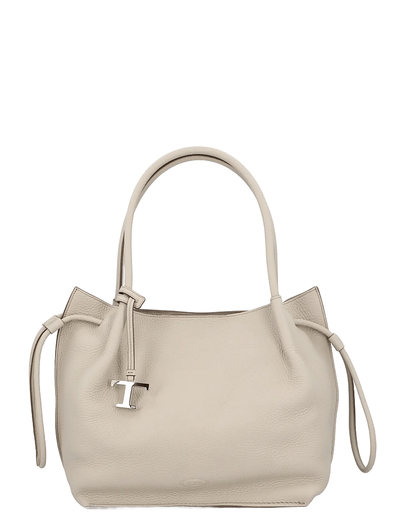 Tod's - Bucket Bag in Leather Medium - paunkotid - beige - 0