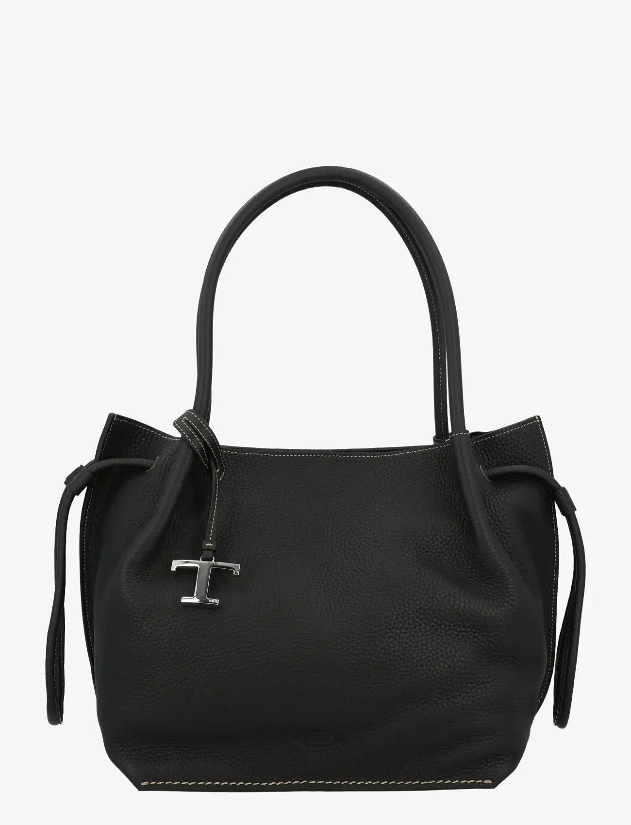 Tod's - Bucket Bag in Leather Medium - bucket bags - black - 0