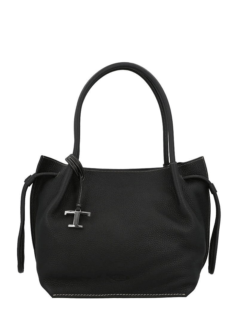 Tod's - Bucket Bag in Leather Medium - bucket bags - black - 0
