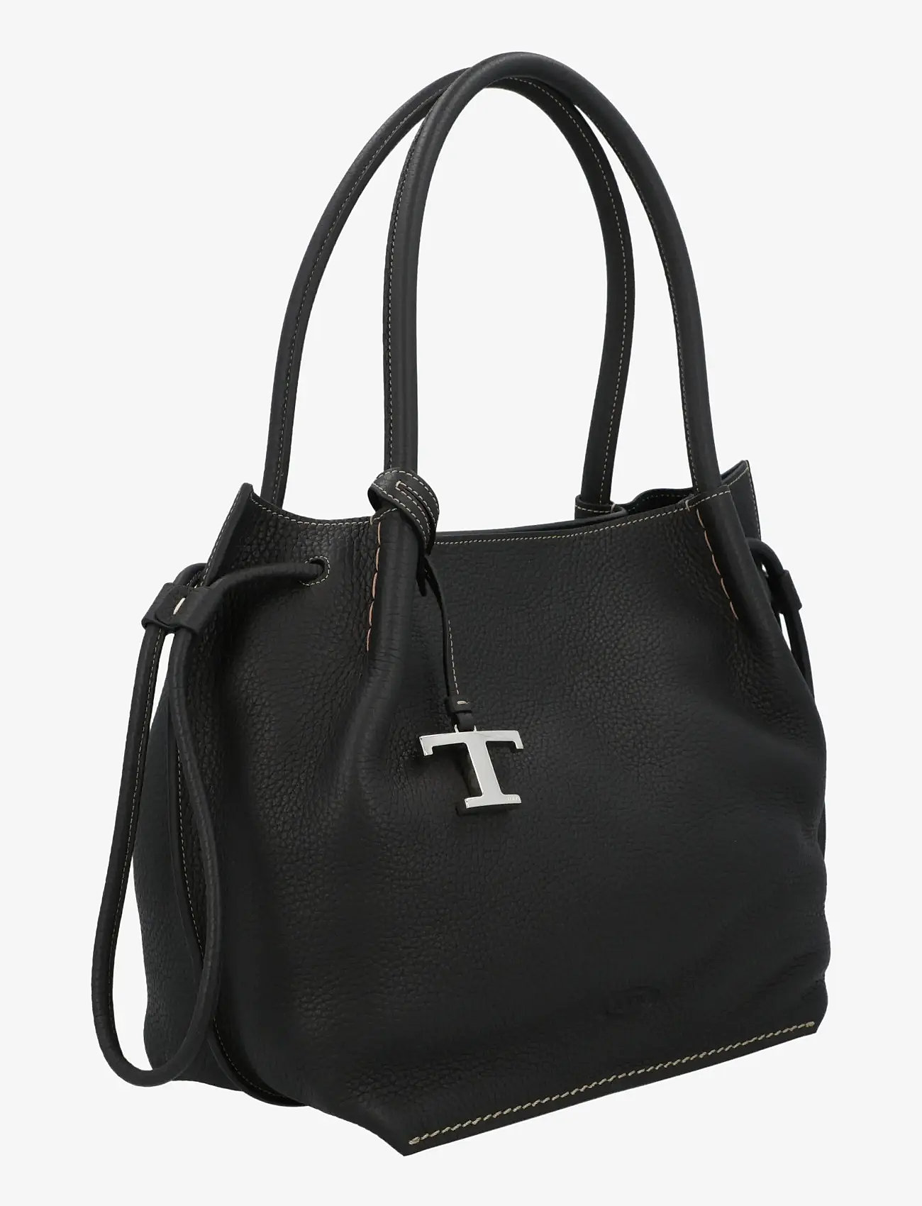 Tod's - Bucket Bag in Leather Medium - bucket bags - black - 1