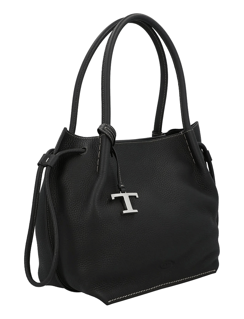 Tod's - Bucket Bag in Leather Medium - bucket bags - black - 1