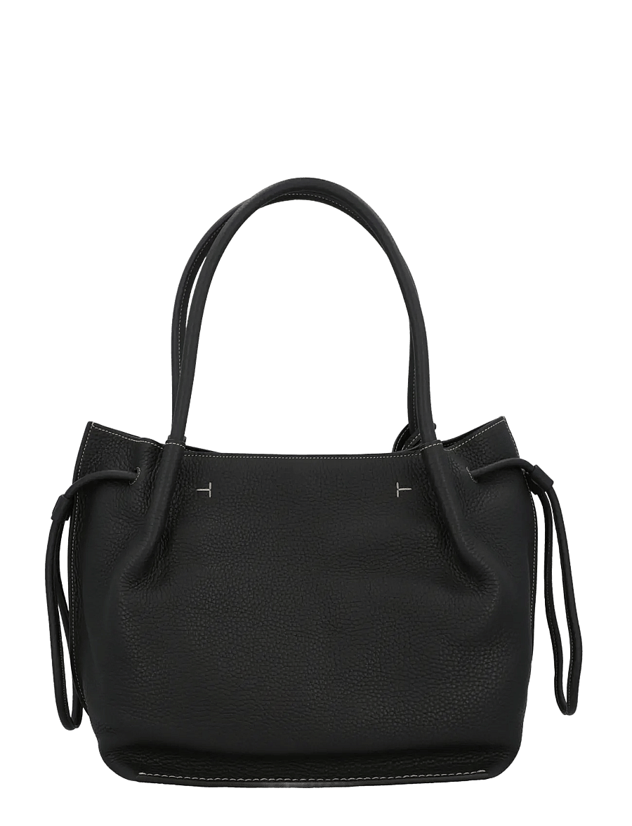 Tod's - Bucket Bag in Leather Medium - sutraukiamos rankinės - black - 2