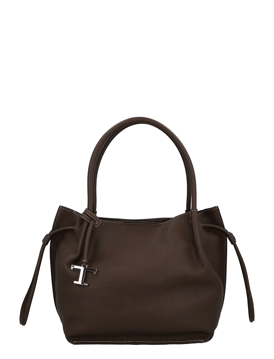 Tod's - Bucket Bag in Leather Medium - beuteltaschen - brown - 0