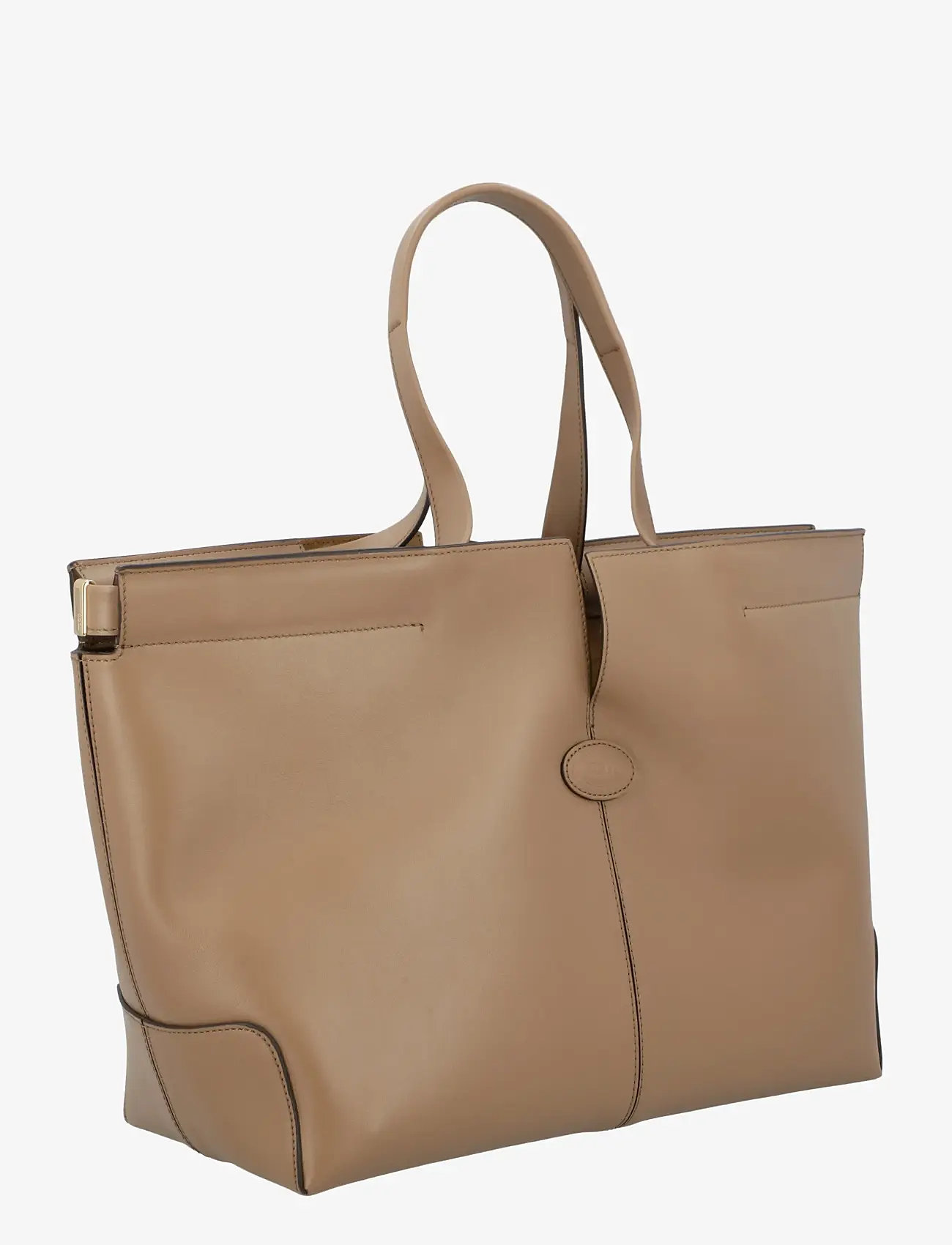Tod's - Di Bag Folio in Leather Medium-Small - shoppere - beige - 1