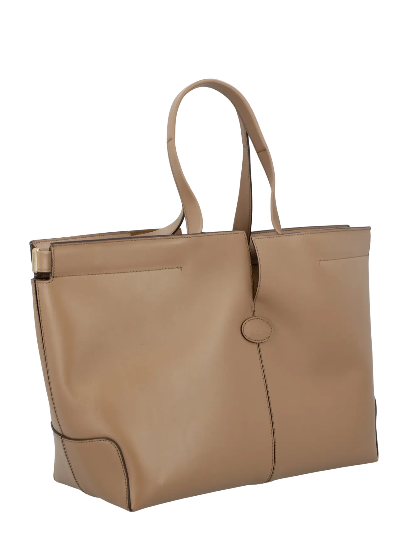 Tod's - Di Bag Folio in Leather Medium-Small - cabas - beige - 1