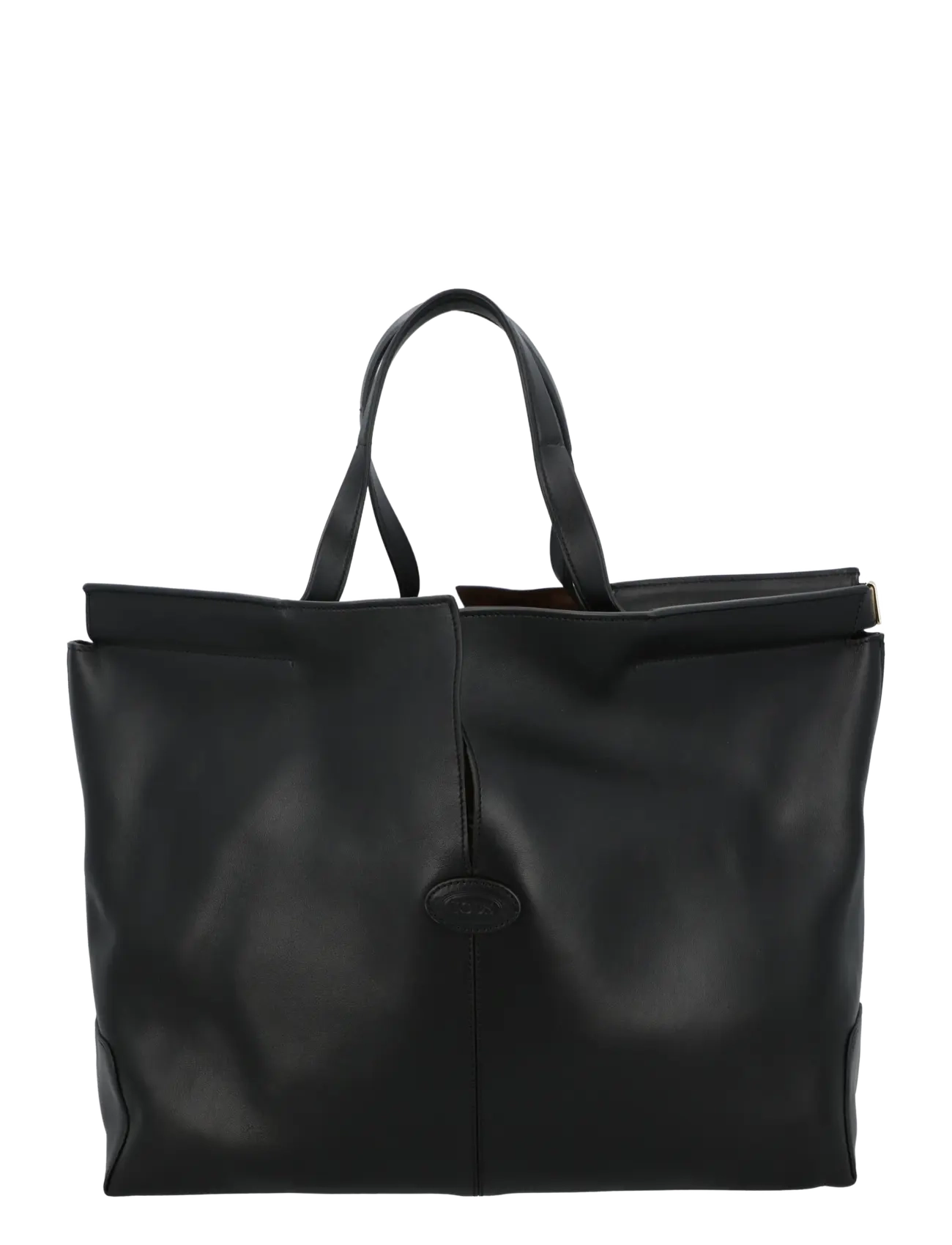 Tod's Di Bag Folio In Leather Medium, Kvinder, Tote Taske, Sort, Str: ONE SIZE