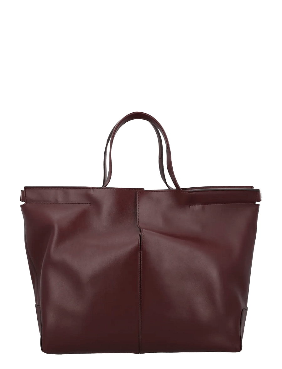 Tod's - Di Bag Folio in Leather Medium - tote bags - red - 2