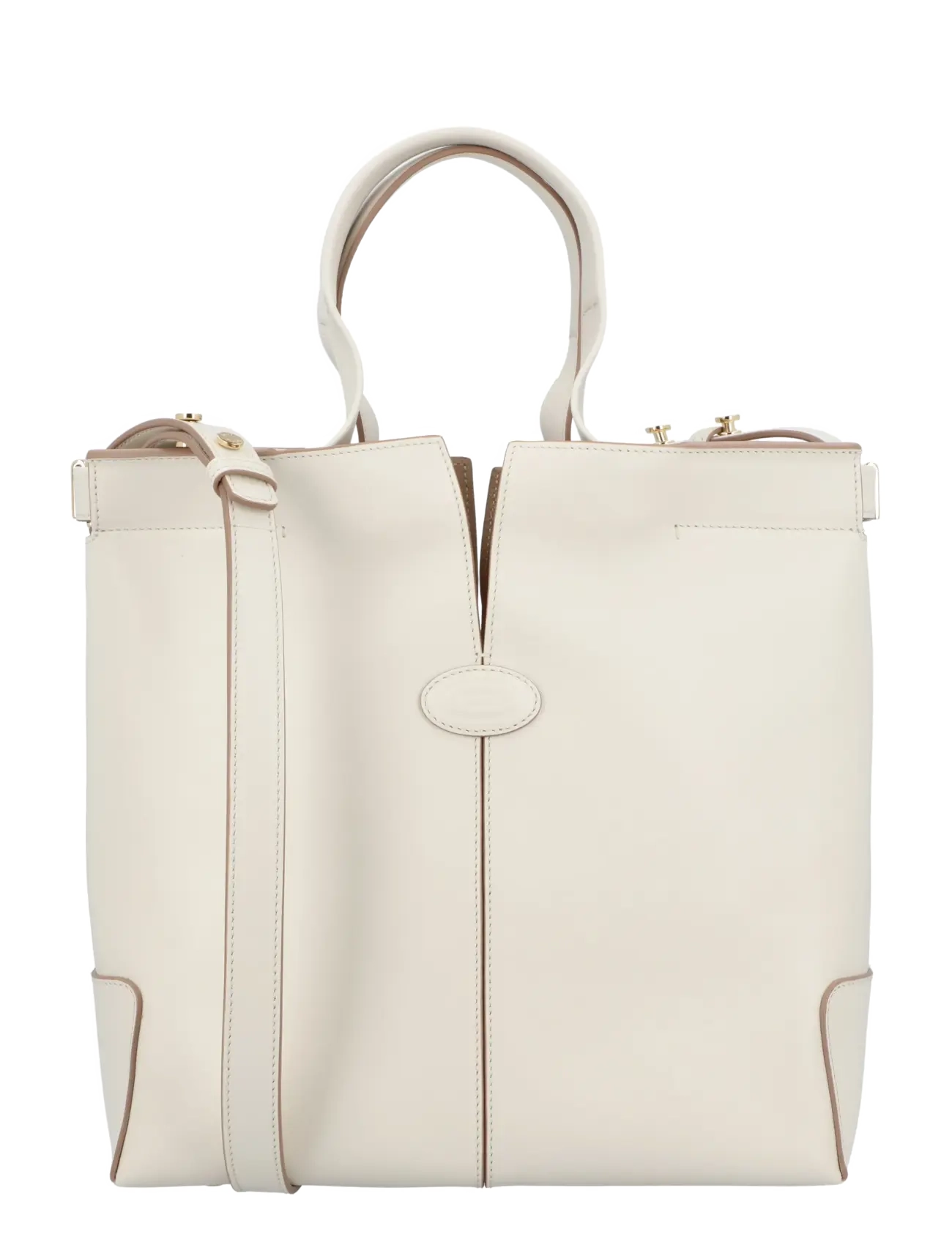 Tod's Di Bag Folio Leather Shopper, One Size, White, Tasker > Shoppere, Dame