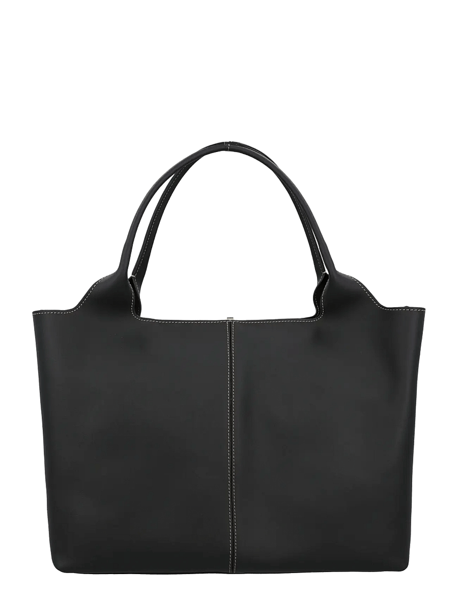 Tod's - Shopping Bag in Leather Medium-Small - shopper - black - 0