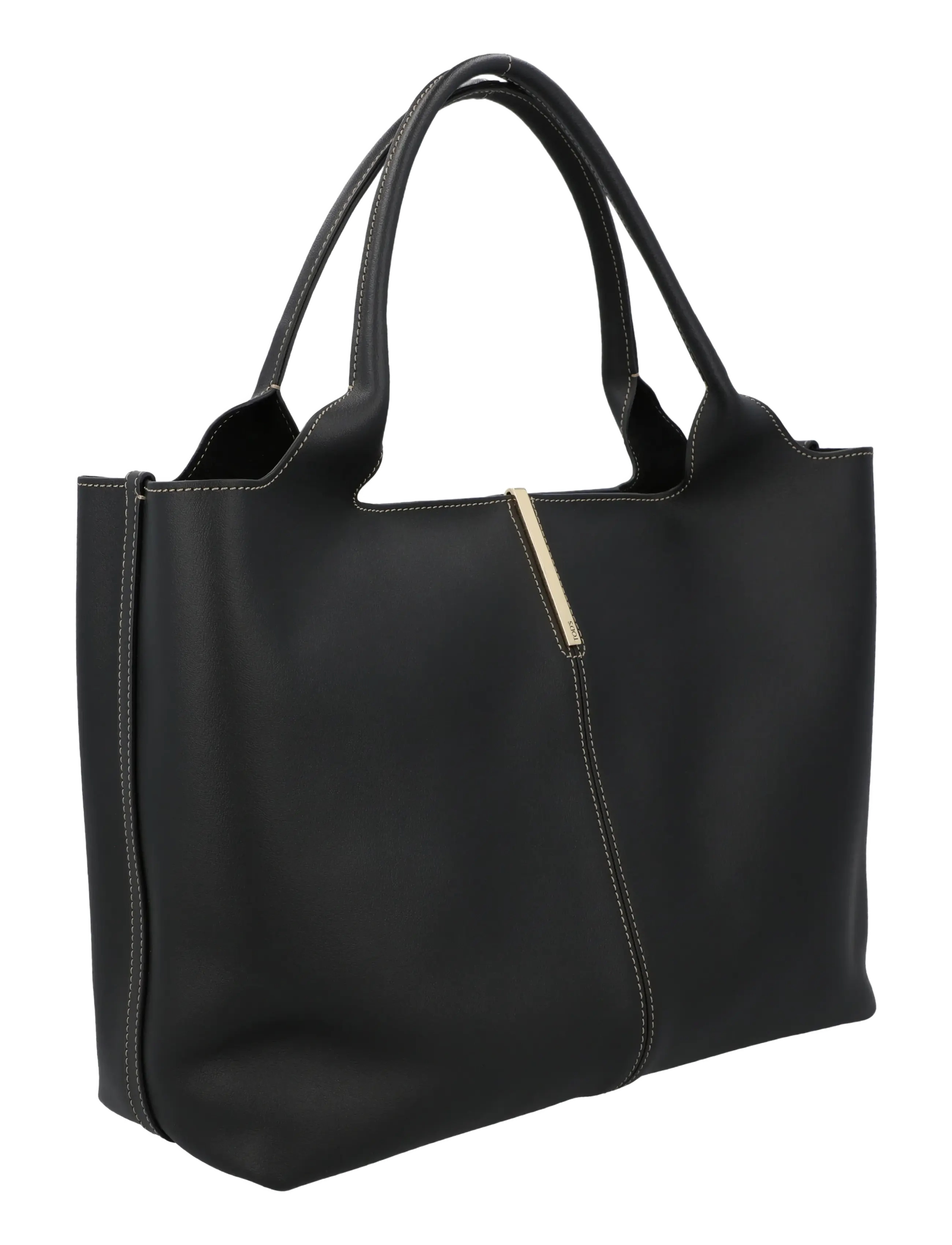Tod's - Shopping Bag in Leather Medium-Small - shopper töskur - black - 2