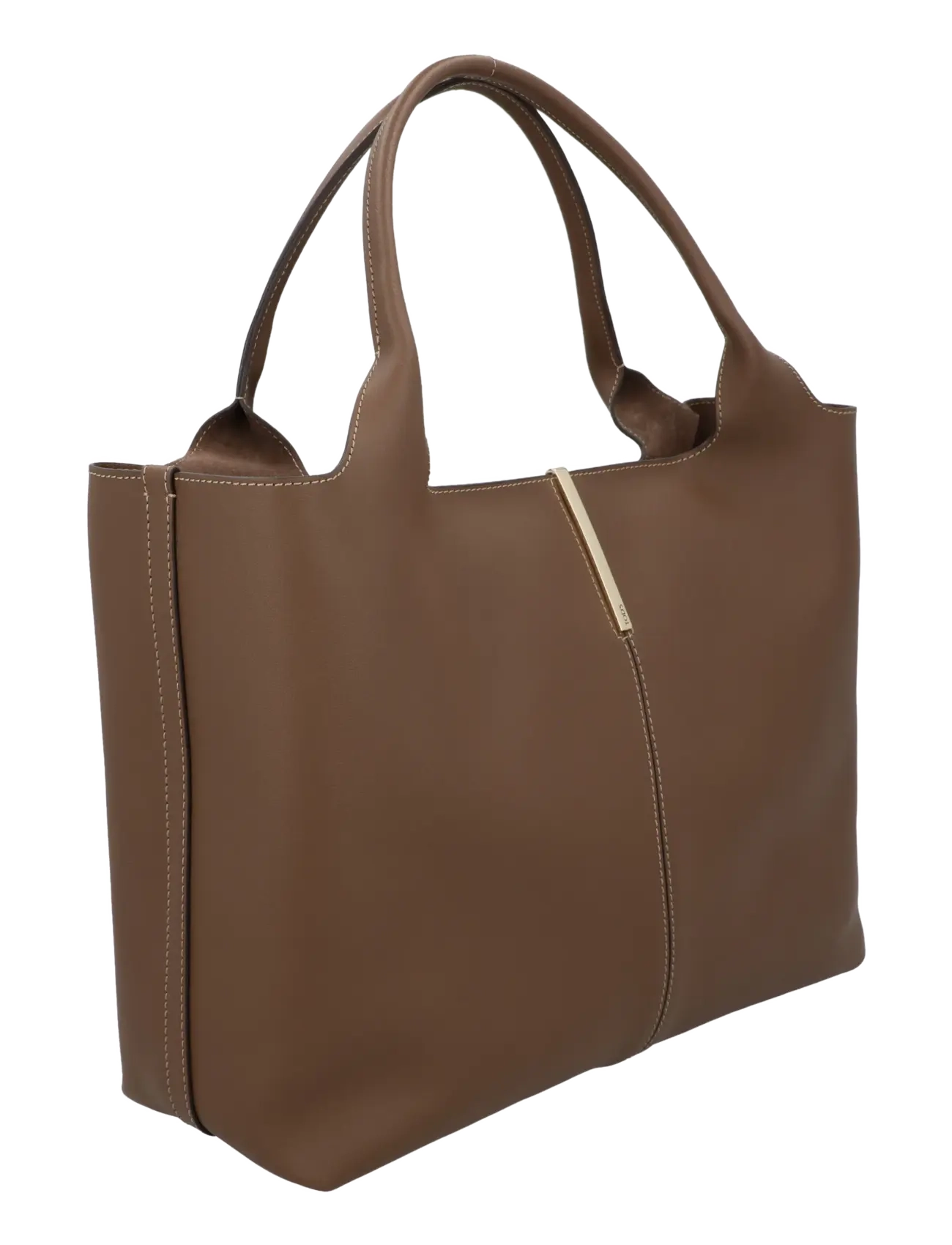Tod's - Shopping Bag in Leather Medium-Small - shoppers - brown - 1