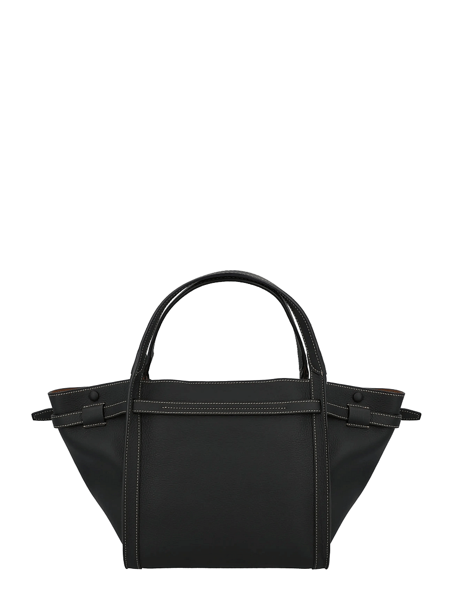 Tod's - Shopping Bag in Leather Small - shoppere - black - 2