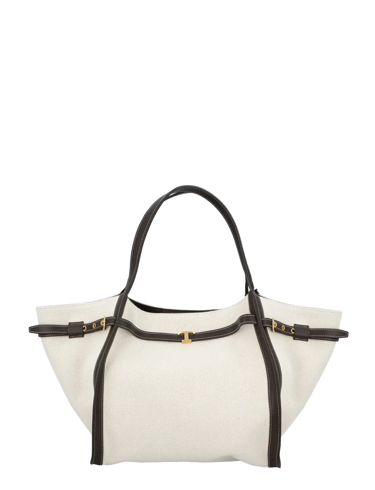 Tod's Shopping Bag In Canvas And Leather Medium, One Size, White, Tasker > Shoppere, Dame