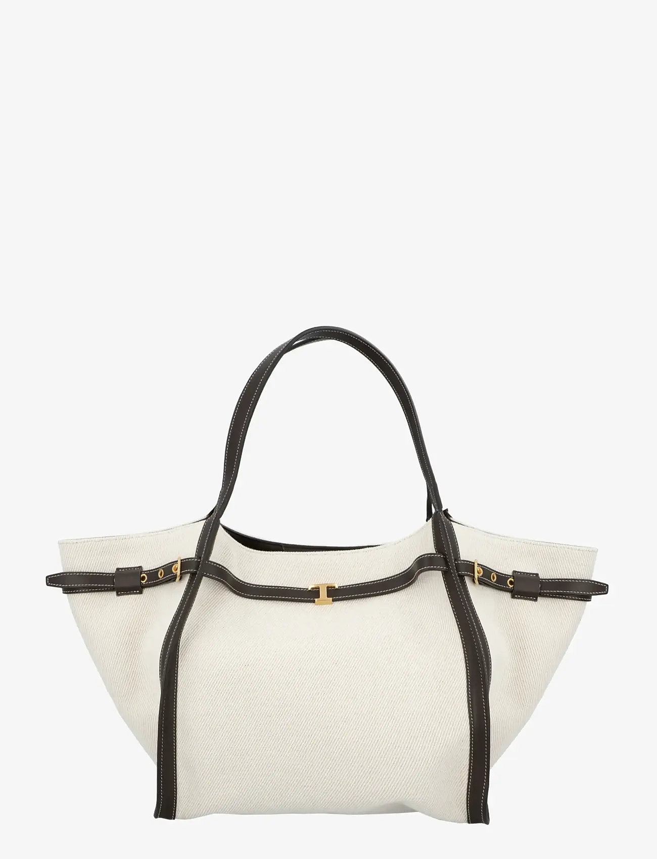 Tod's - Shopping Bag in Canvas and Leather Medium - shoppere - white - 0