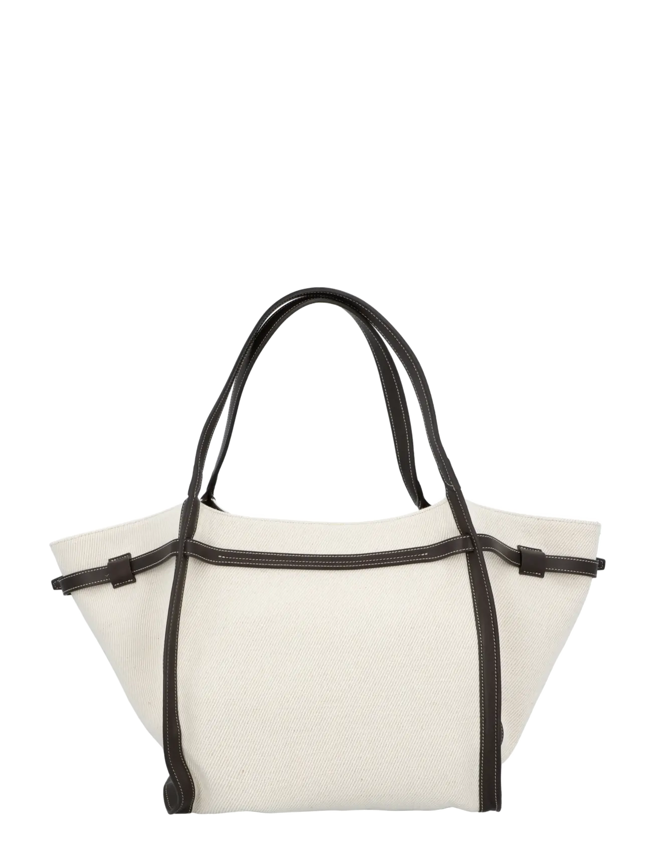 Shopping Bag In Canvas And Leather Medium 3