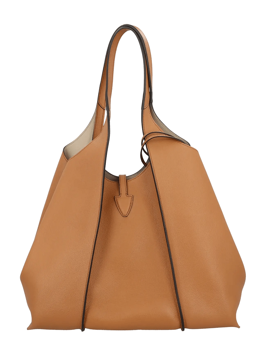 Tod's - T Timeless Shopping Bag in Leather Medium - shoppers - brown - 2