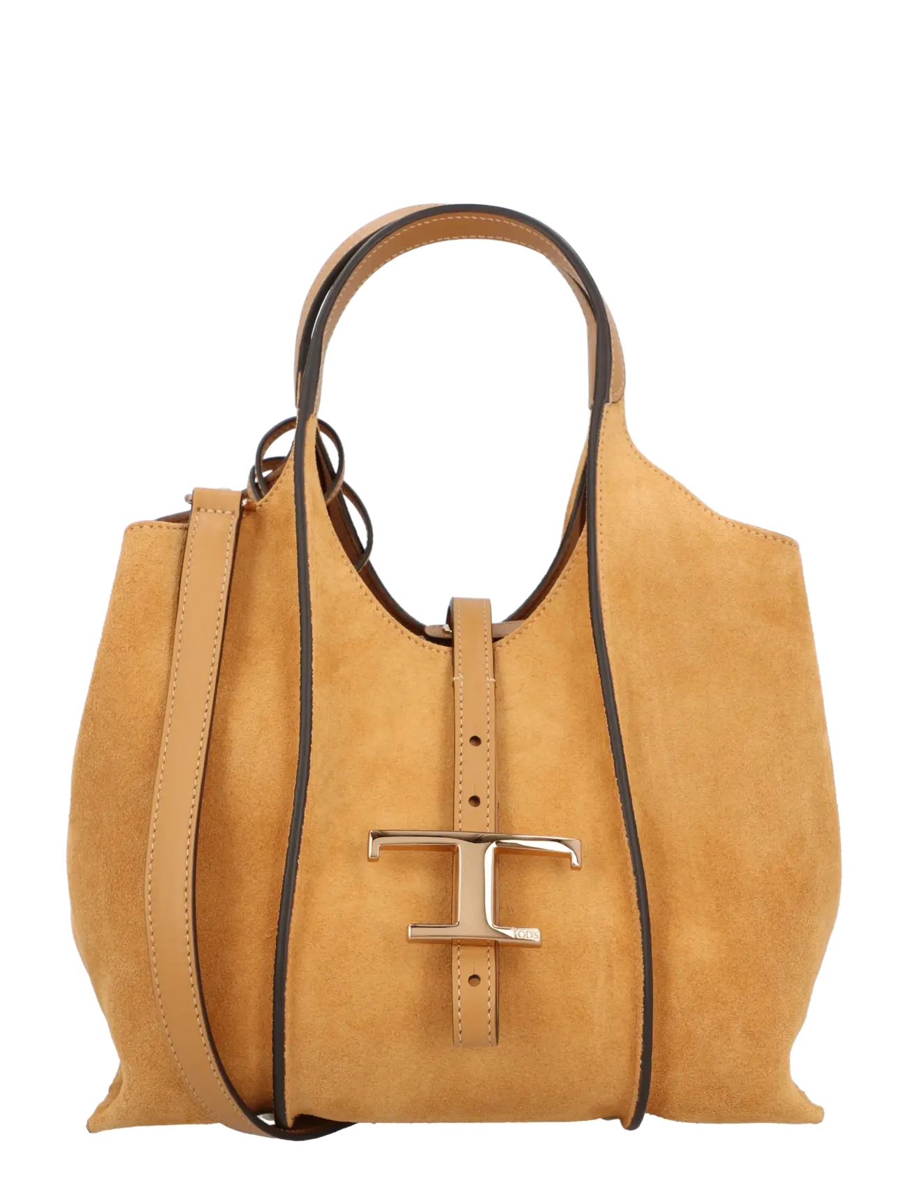 Tod's Timeless suede-leather T-buckle shoulder bag - Bags - BROWN / brown