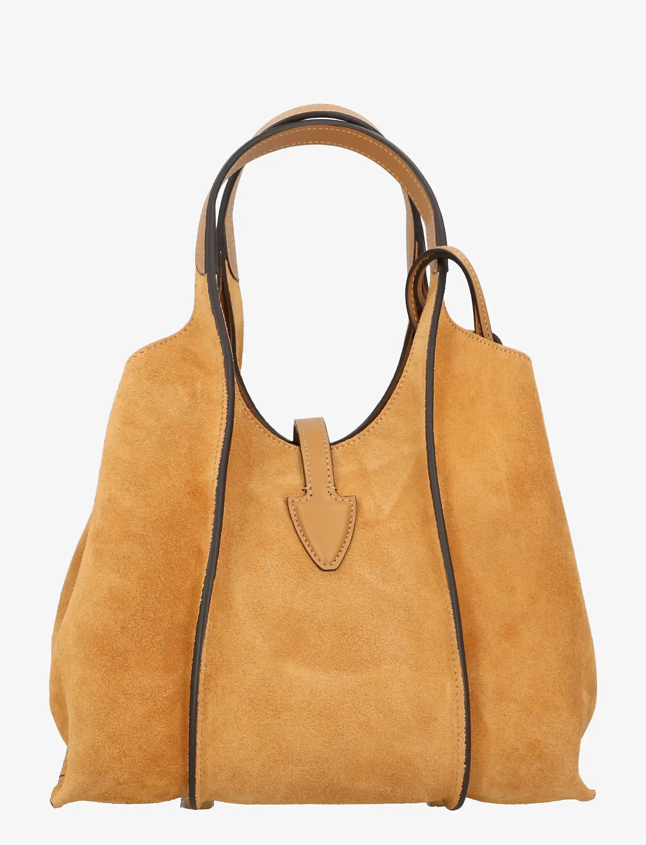 Tod's - Timeless suede-leather T-buckle shoulder bag - handbags - brown - 2