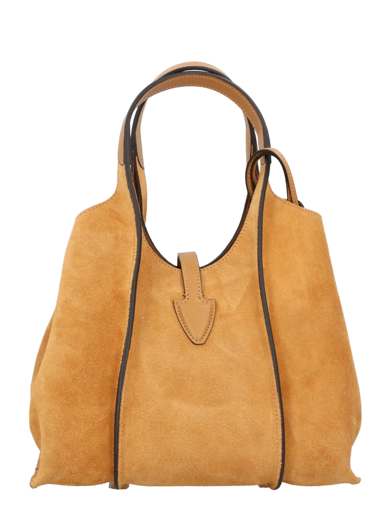 Tod's - Timeless suede-leather T-buckle shoulder bag - håndtasker - brown - 2