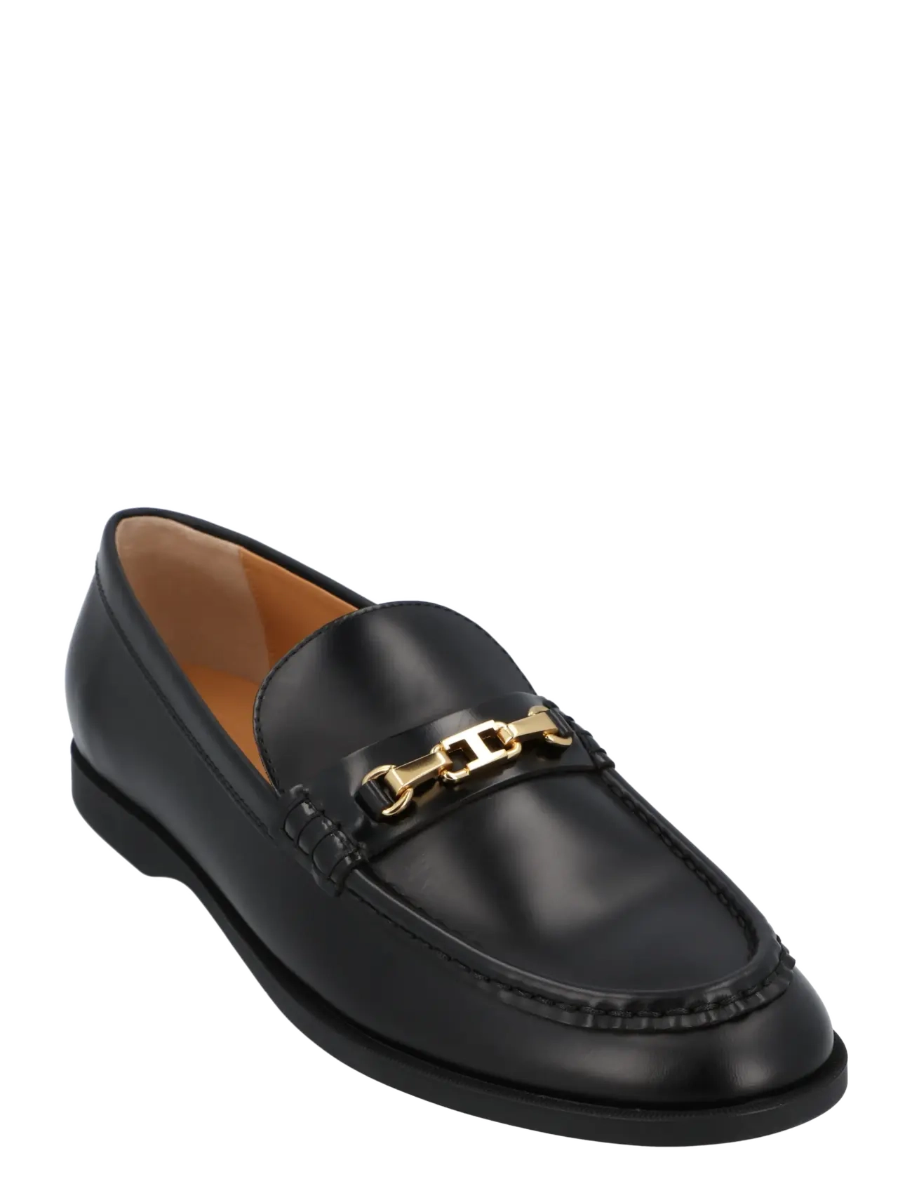 Tod's Gold-tone Hardware Loafers - Shoes - BLACK / black