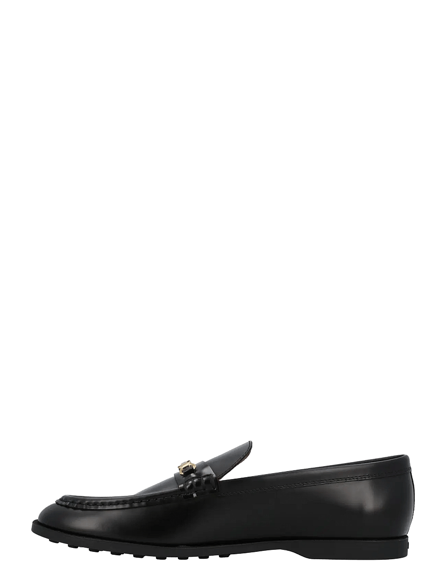 Tod's - Gold-tone Hardware Loafers - mode trends - black - 1