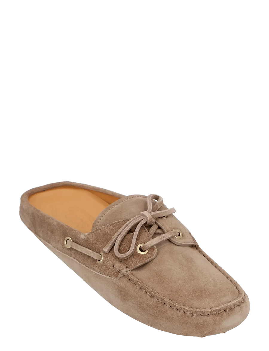 Tod's - Boat Gommino Loafers in Suede - tasapohjaiset pistokkaat - beige - 0