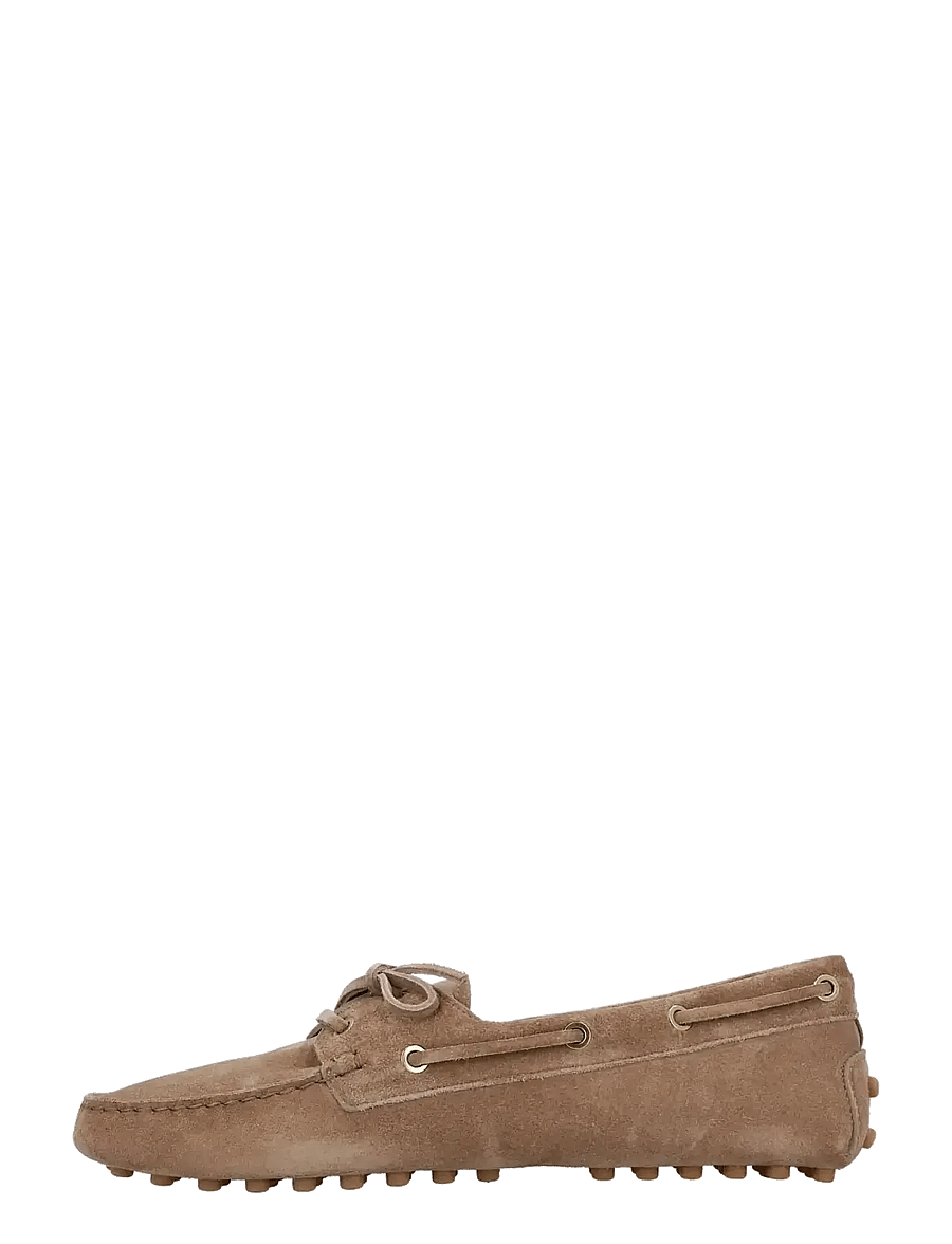 Tod's - Boat Gommino Loafers in Suede - flade mules - beige - 2