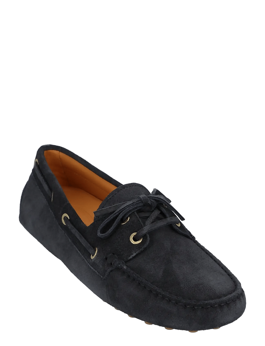 Tod's - Boat Gommino Loafers in Suede - bootsschuhe - blue - 0
