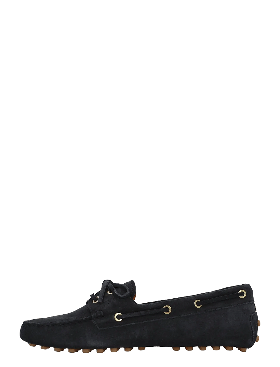 Tod's - Boat Gommino Loafers in Suede - bootsschuhe - blue - 1