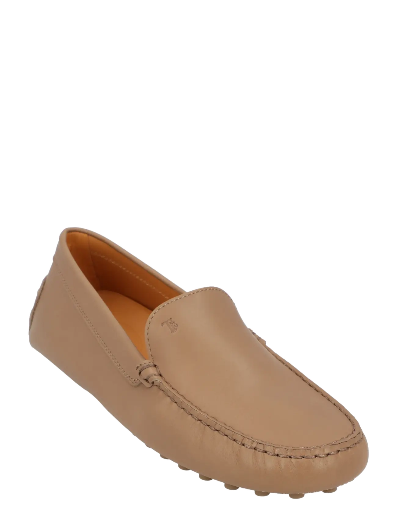 Tod's Metal Detailing Leather Gommino Loafers - Shoes - BEIGE / beige