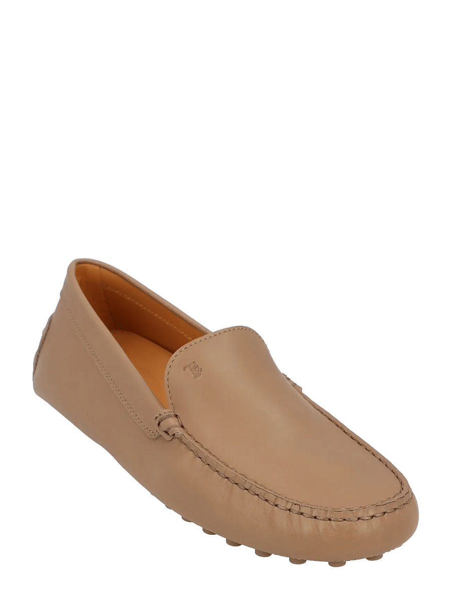 Tod's - Metal Detailing Leather Gommino Loafers - sejlersko - beige - 0