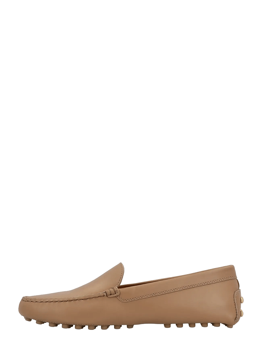 Tod's - Metal Detailing Leather Gommino Loafers - sejlersko - beige - 1