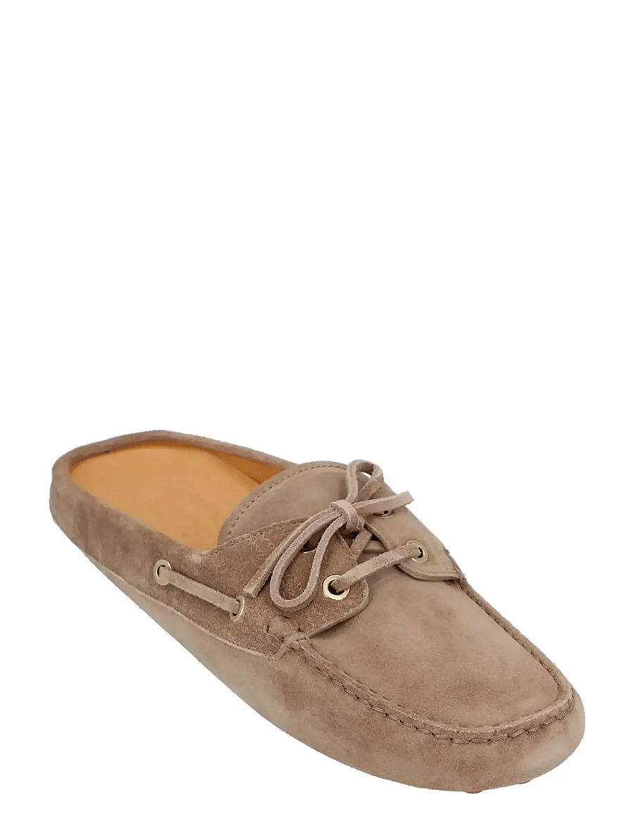 Tod's - Glove Gommino lace-up mules - flache pantoletten - beige - 0