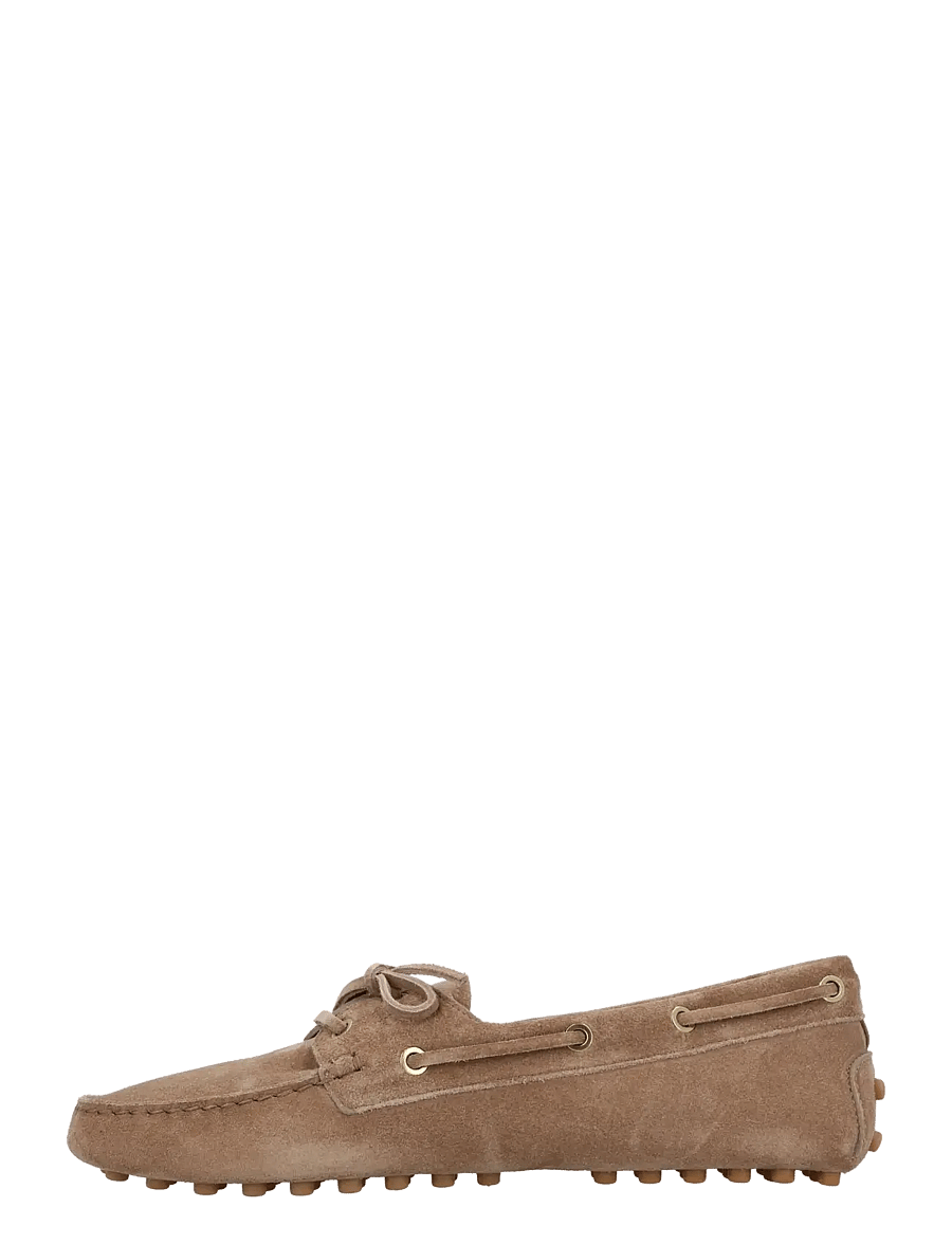 Tod's - Suede Gommino Mules - boat shoes - beige - 1