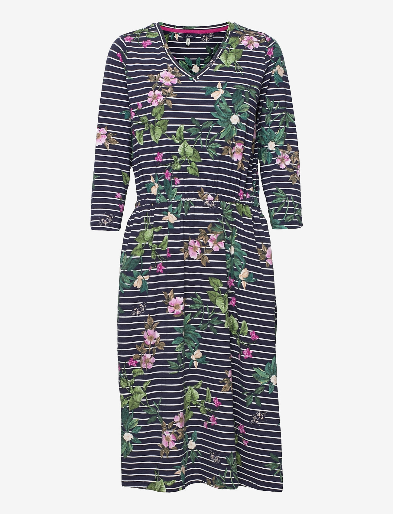 Jade Print - NAVY BOTANICAL STRIPE