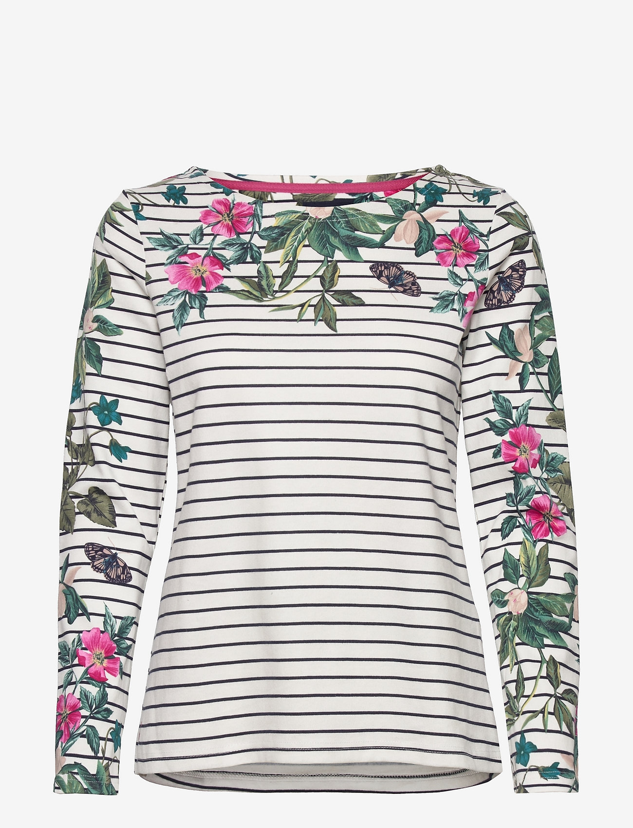 Joules - Harbour Print - cream navy floral stripe - 0