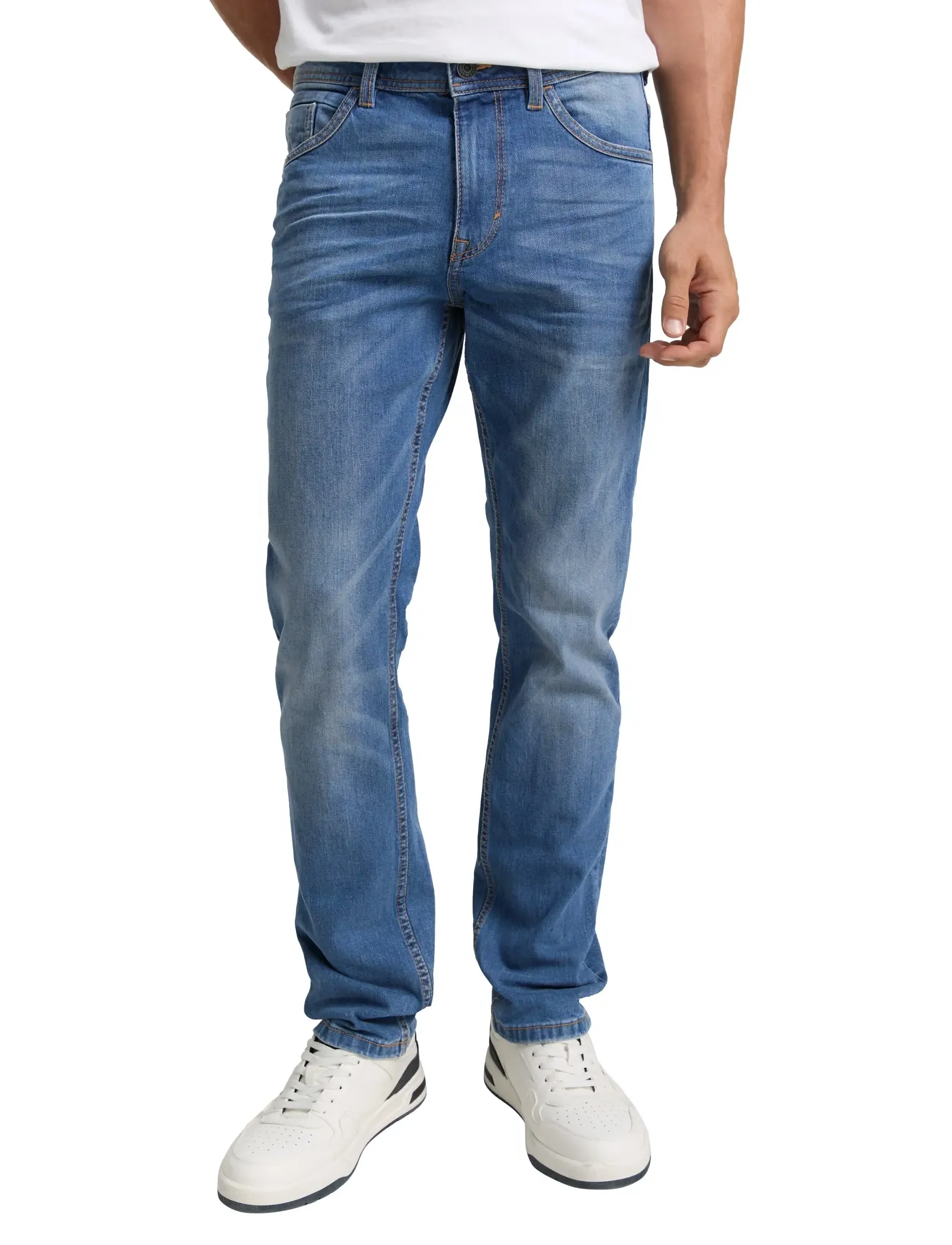 Tom Tailor - Tom Tailor Josh - slim jeans - used mid stone blue denim - 4