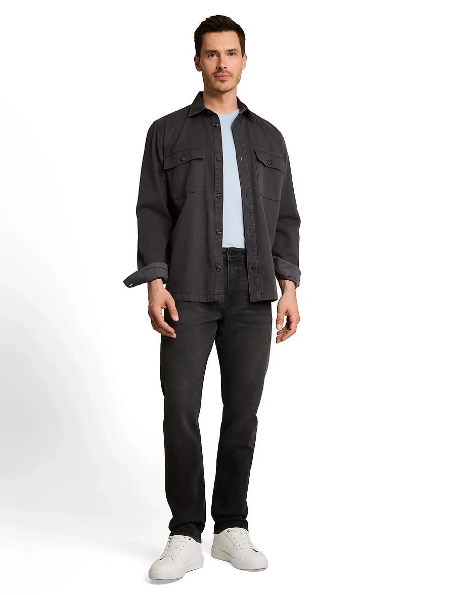 Tom Tailor - Tom Tailor Josh - slim-fit jeans - used dark stone black denim - 0
