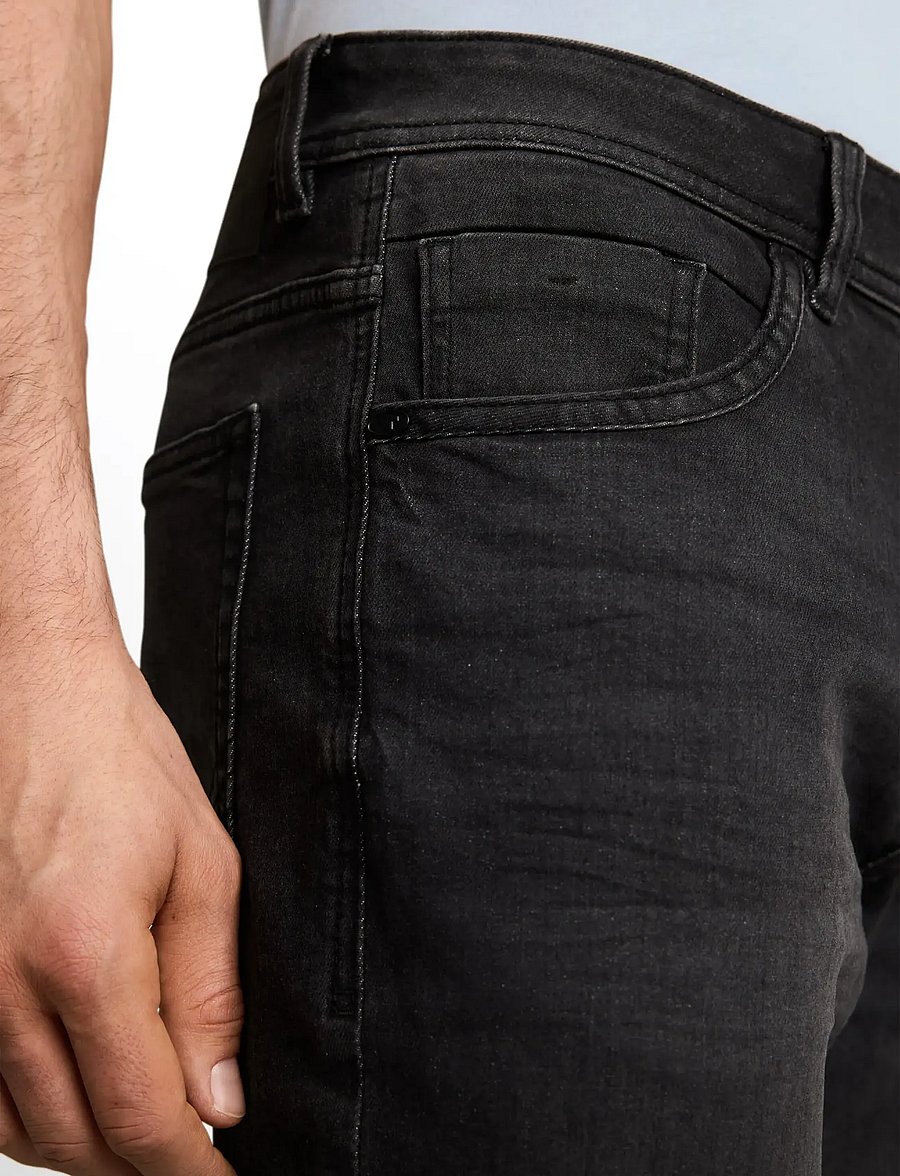 Tom Tailor - Tom Tailor Josh - slim-fit jeans - used dark stone black denim - 5