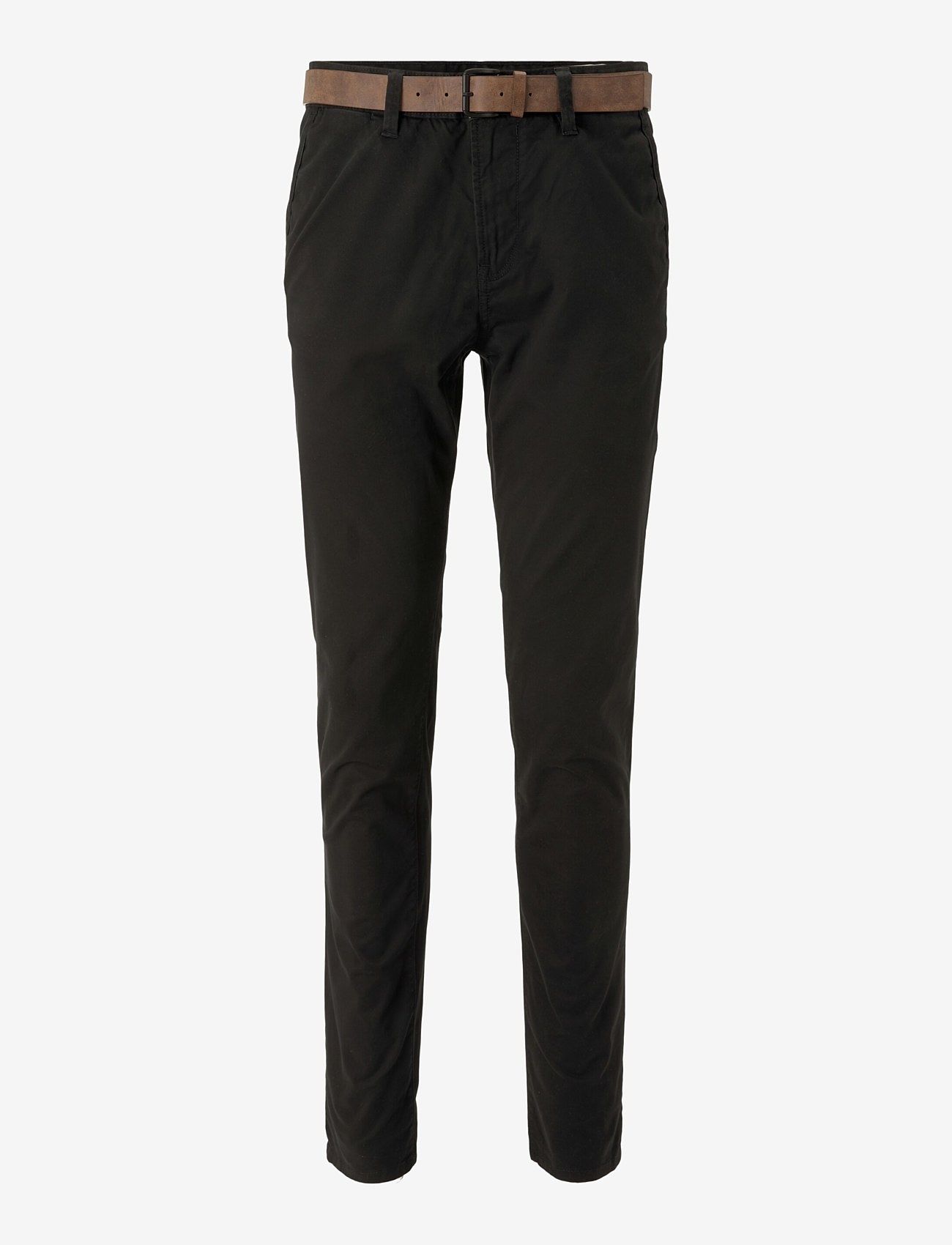 Tom Tailor - Slim Chino with belt - chinos - black - 1