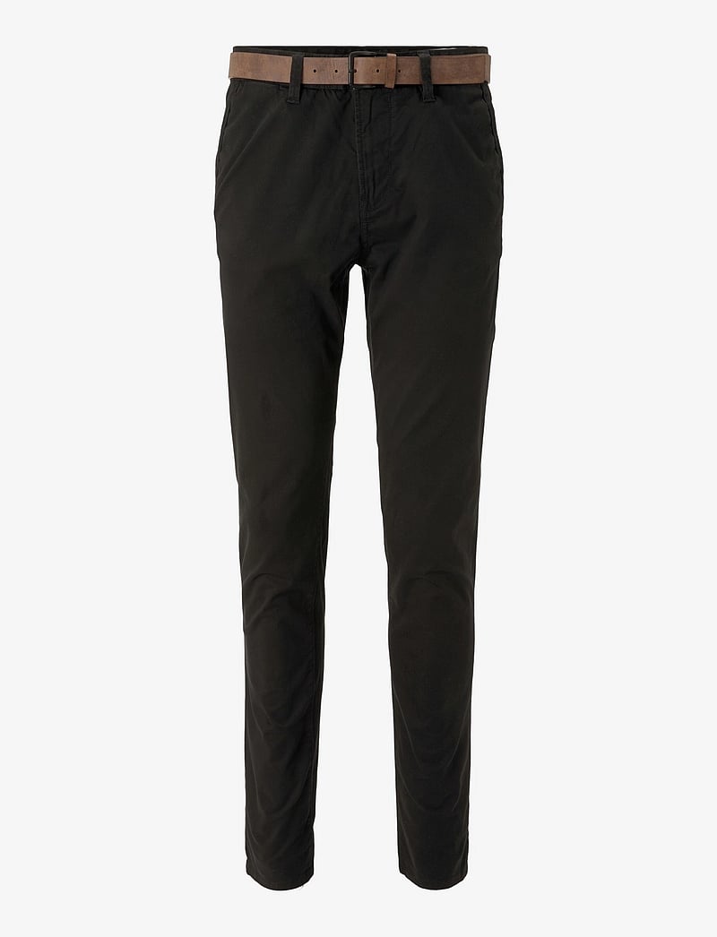Tom Tailor - Slim Chino with belt - chinos - black - 1