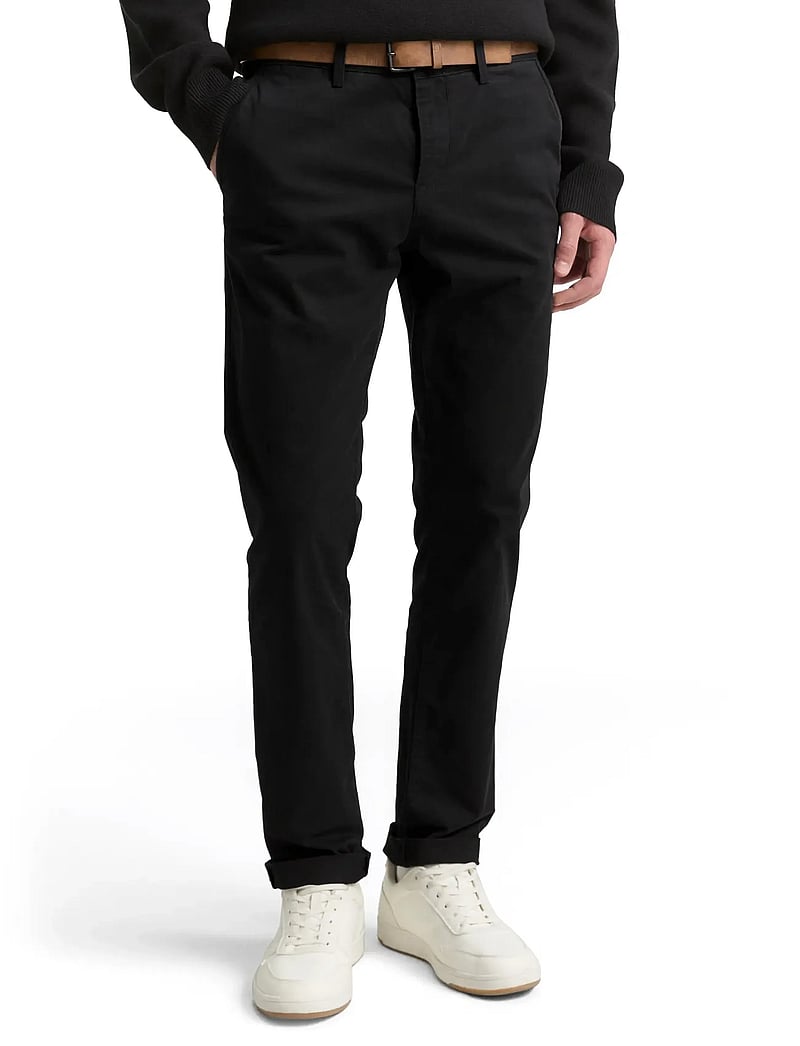 Tom Tailor - Slim Chino with belt - chinos - black - 4