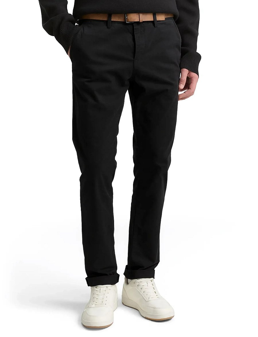 Tom Tailor - Slim Chino with belt - chinos - black - 4