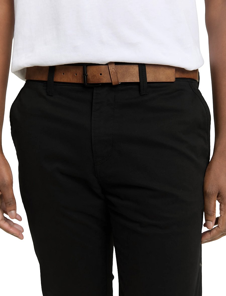Tom Tailor - Slim Chino with belt - chinos - black - 5