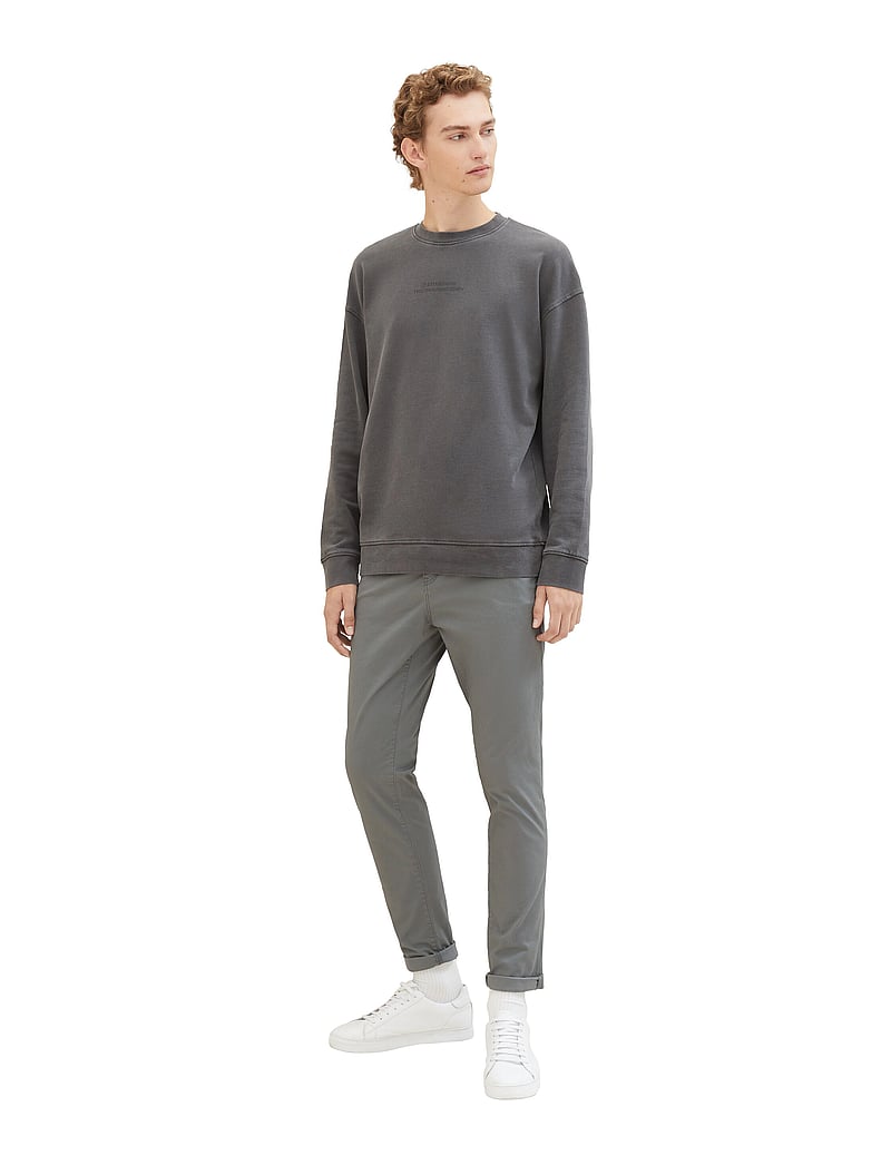 Tom Tailor - Slim Chino with belt - chinos - castlerock grey - 0