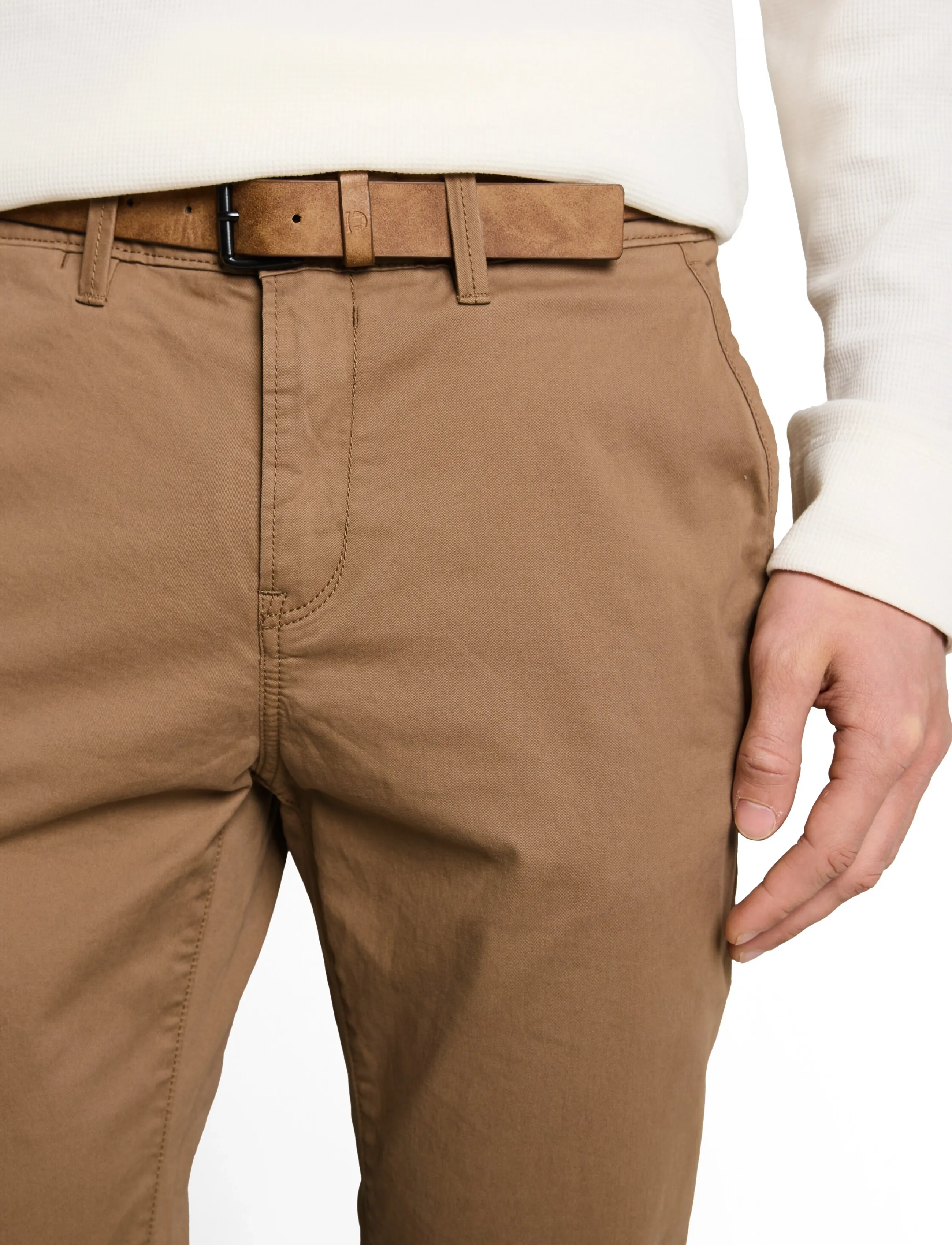 Tom Tailor - Slim Chino with belt - chinos - honey camel beige - 4